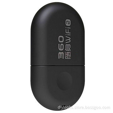 The 360 Portable WiFi2 Generation Wireless Route with 10TB Cloud U Disk (Black)
